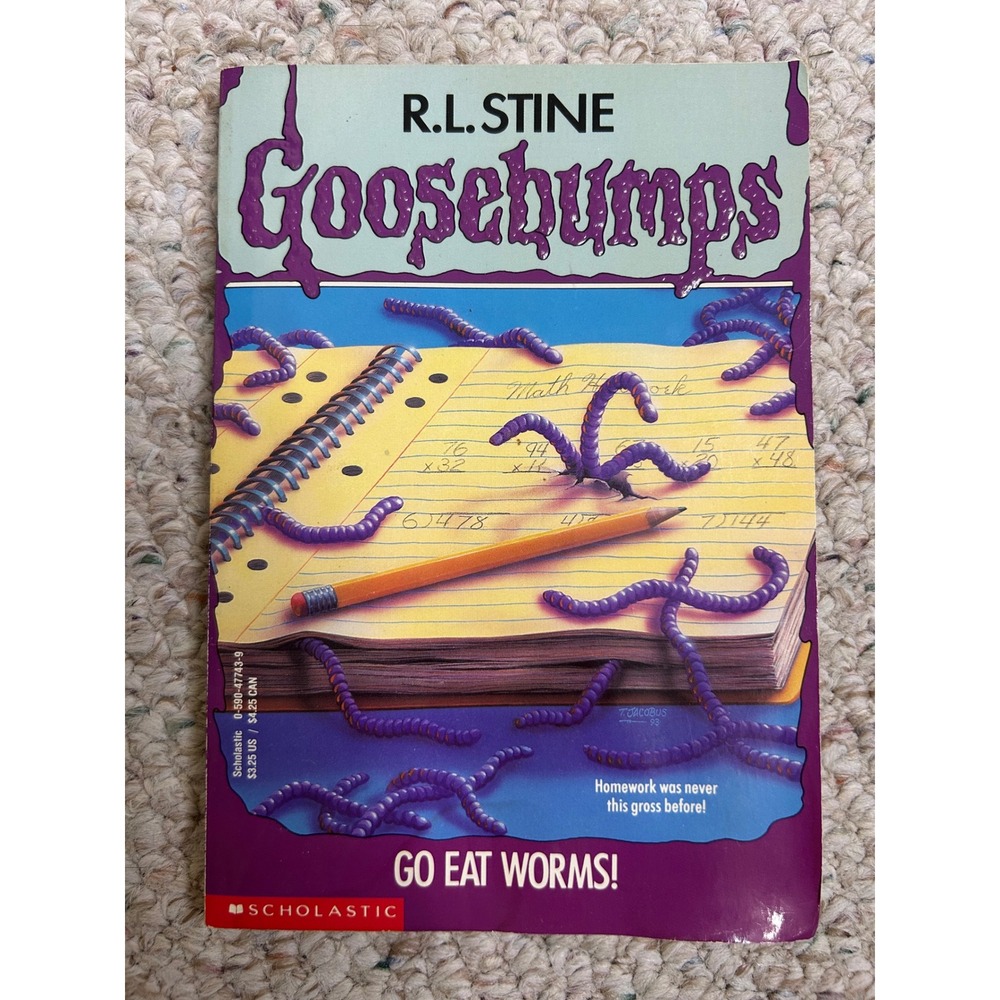 Goosebumps Go Eat Worms! R.L. Stine 1994 First Printing Paperback Scholastic